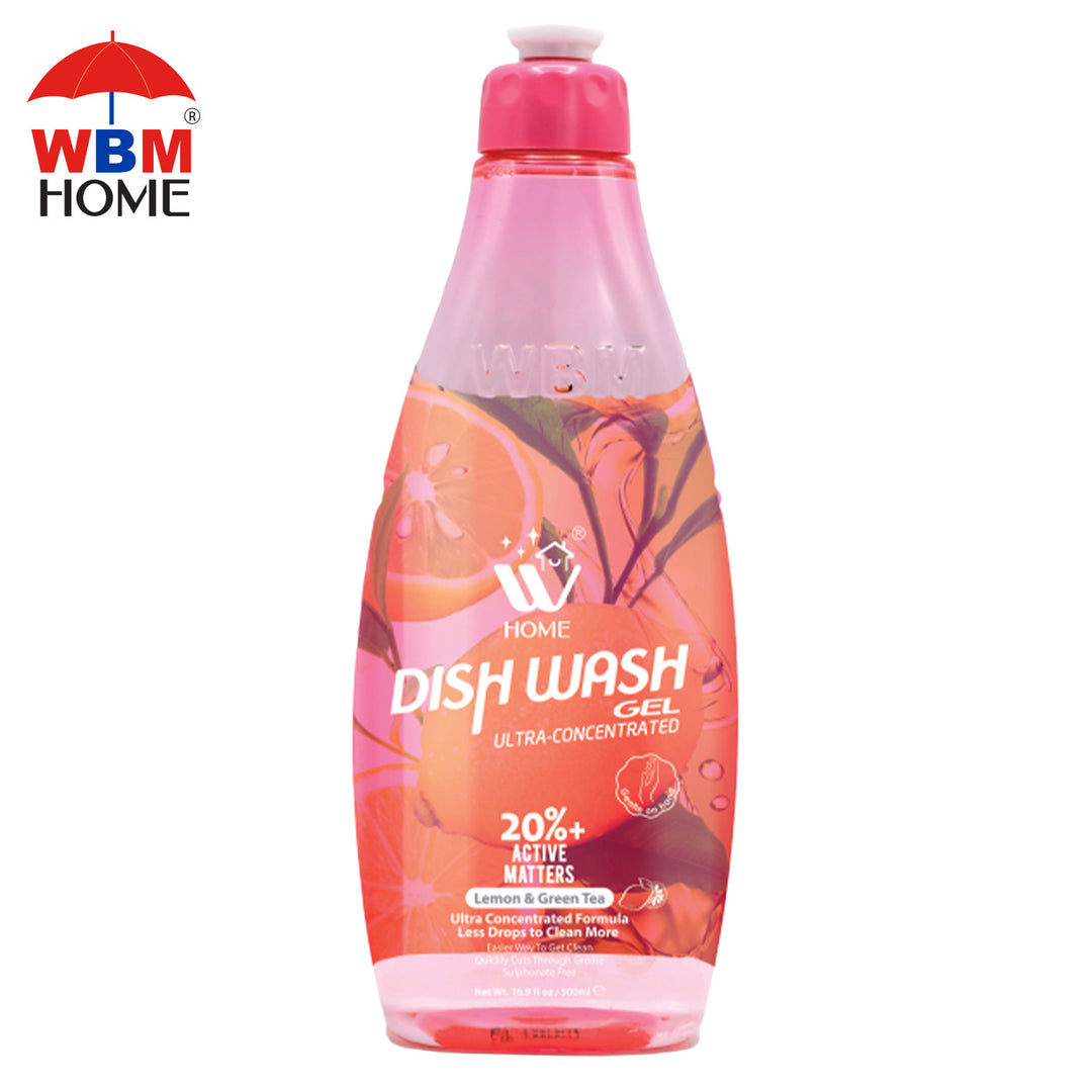 Dish Wash Gel Lemon &amp; Green Tea - 500 ml | WBM Home