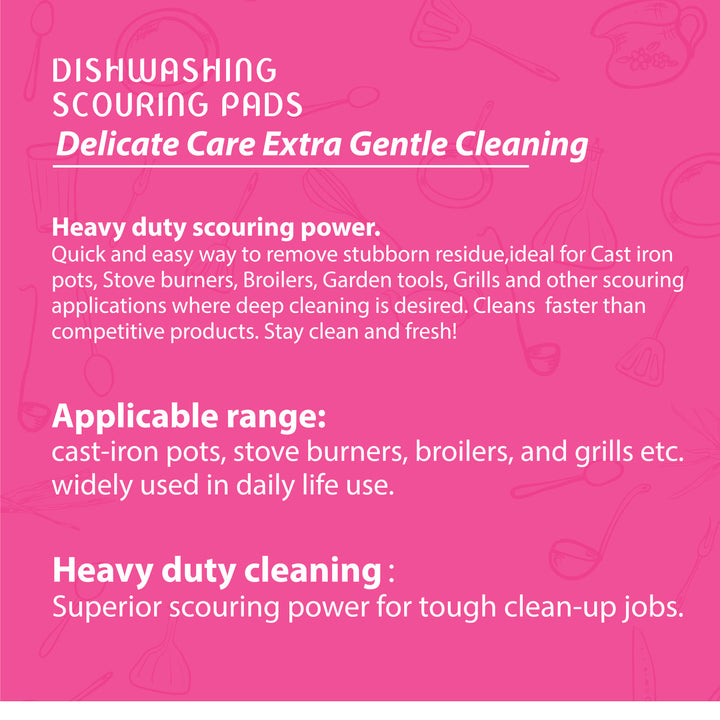 Dish Washing Scouring Pads - 3 Pcs | WBM Home