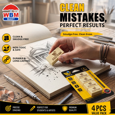 Erasers - 4 Pcs | WBM World