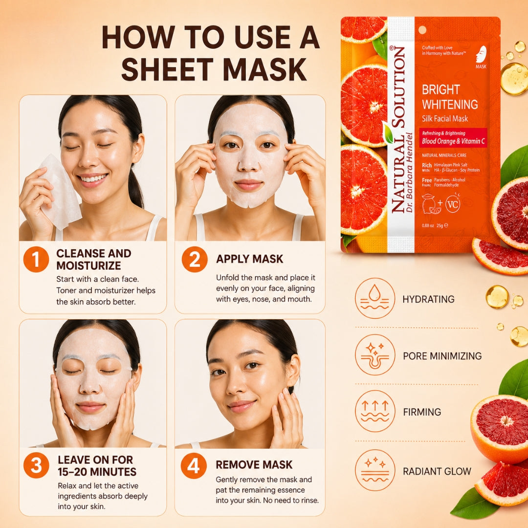Facial Mask (Blood Orange &amp; Vitamin C) - 25g | Natural Solution