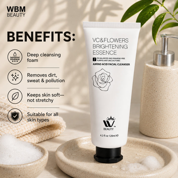 Amino Acid Facial Cleanser-120ml | WBM Beauty