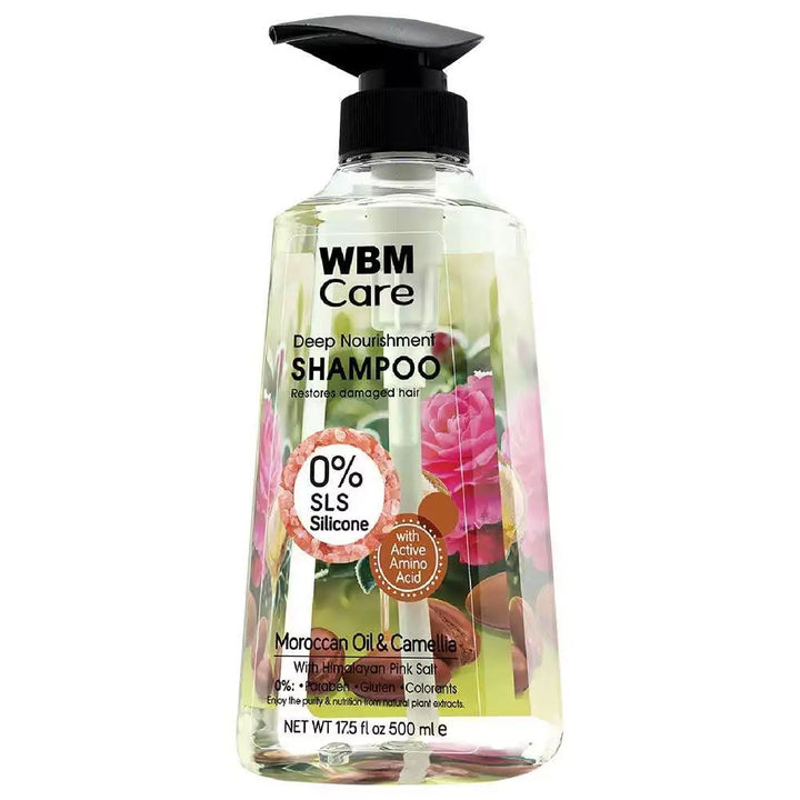 Restores Damaged Hair Shampoo with Moroccan &amp; Camellia - 500ml | WBM Care
