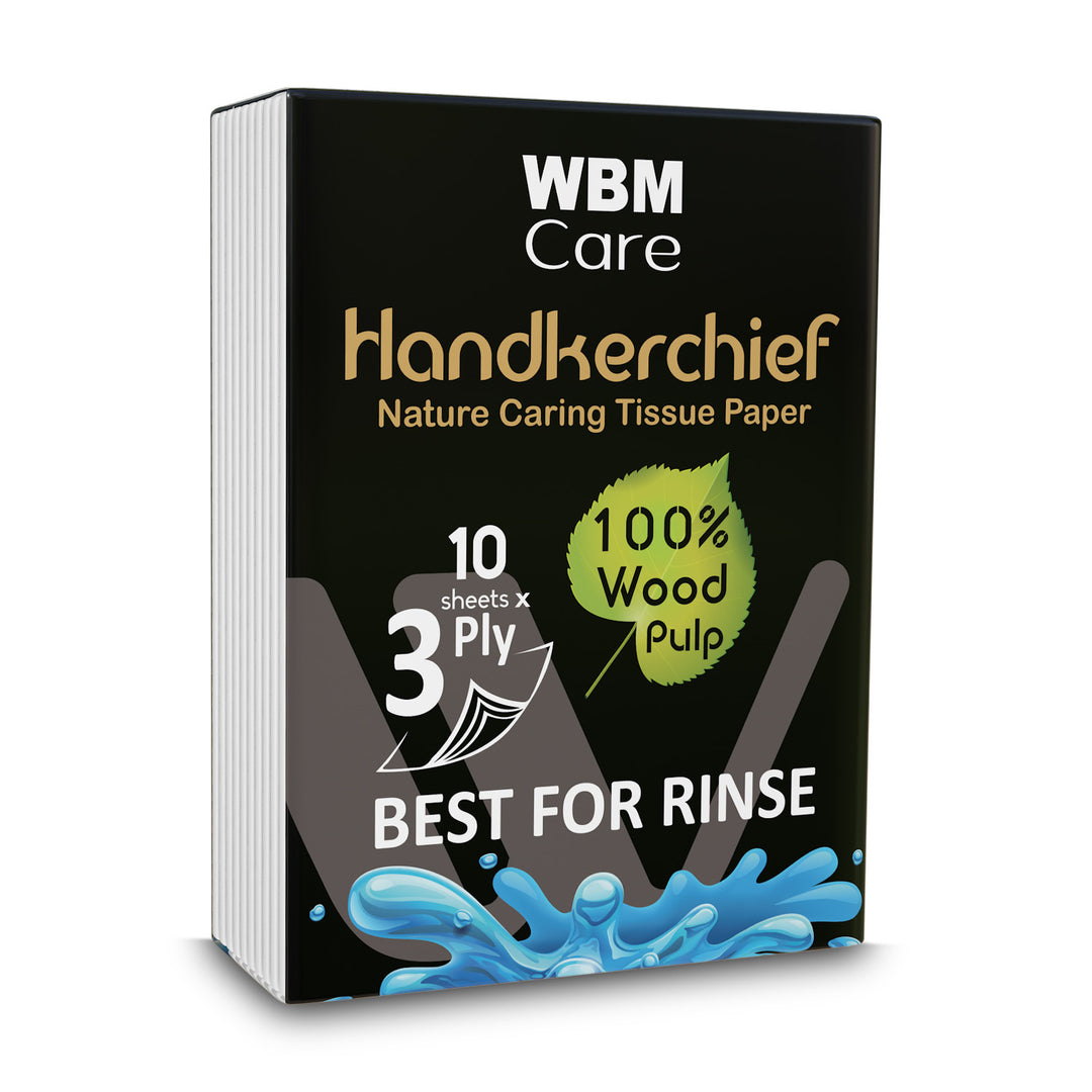 Handkerchief Tissues Paper 3 Ply- 10 Sheets | WBM Care
