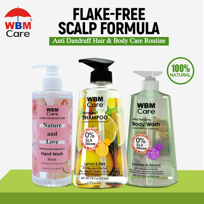 Flake-Free Scalp Formula – Anti Dandruff Hair & Body Care Routine | WBM MART