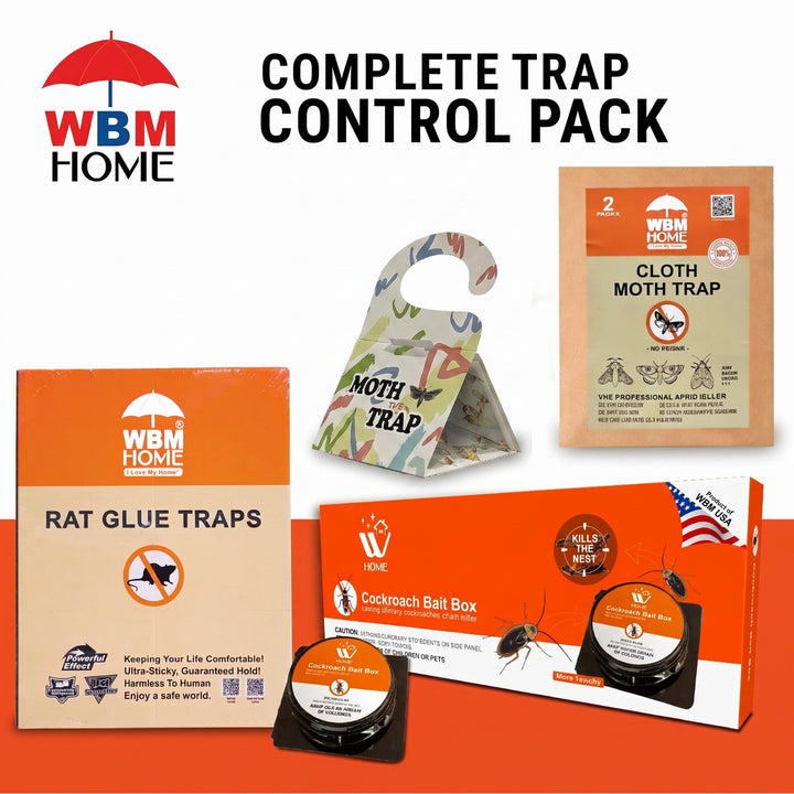 Cockroach &amp; Rat Trap Bundle – Complete Glue Trap Pest Control Kit | WBM Mart