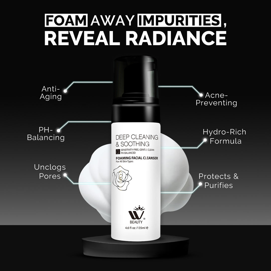 Foaming Facial Cleanser - 135ml | WBM Beauty