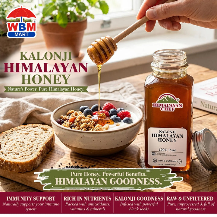 Gluten Free Kalonji Honey - 1 lbs (480g) | Himalayan Chef
