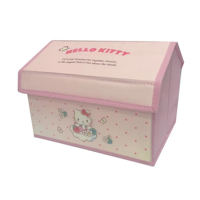 Sanrio Hello Kitty Strawberry Collection House Storage Box – Cute Organizer Bin | WBM MART