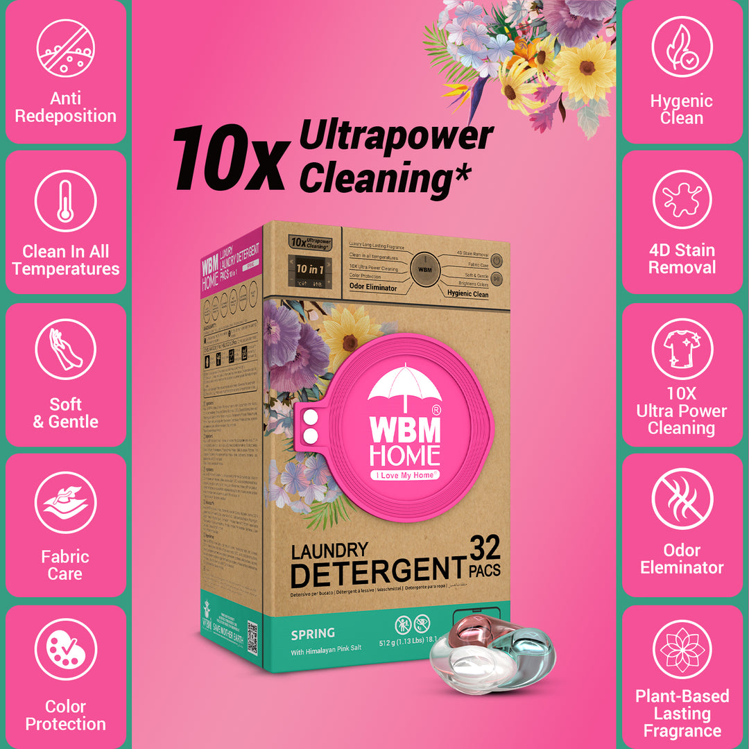 Laundry Pods (Spring) Box - 32 Pcs | WBM Home
