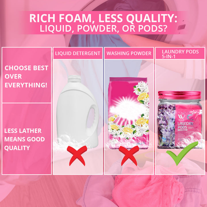 Laundry Pods (Lavender) Bag - 32 Pcs | WBM Home