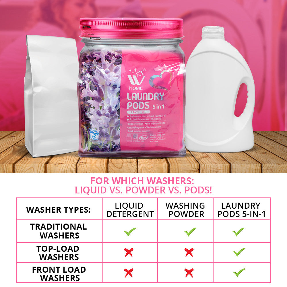 Laundry Pods (Lavender) Bag - 32 Pcs | WBM Home
