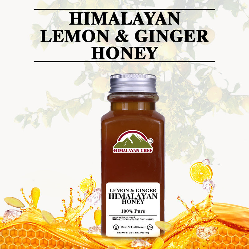 Lemon &amp; Ginger + Sidr Honey - 2 lbs (960g) | Pack of 2 - Himalayan Chef