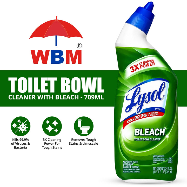 Toilet Bowl Cleaner with Bleach - 709ml | Lysol