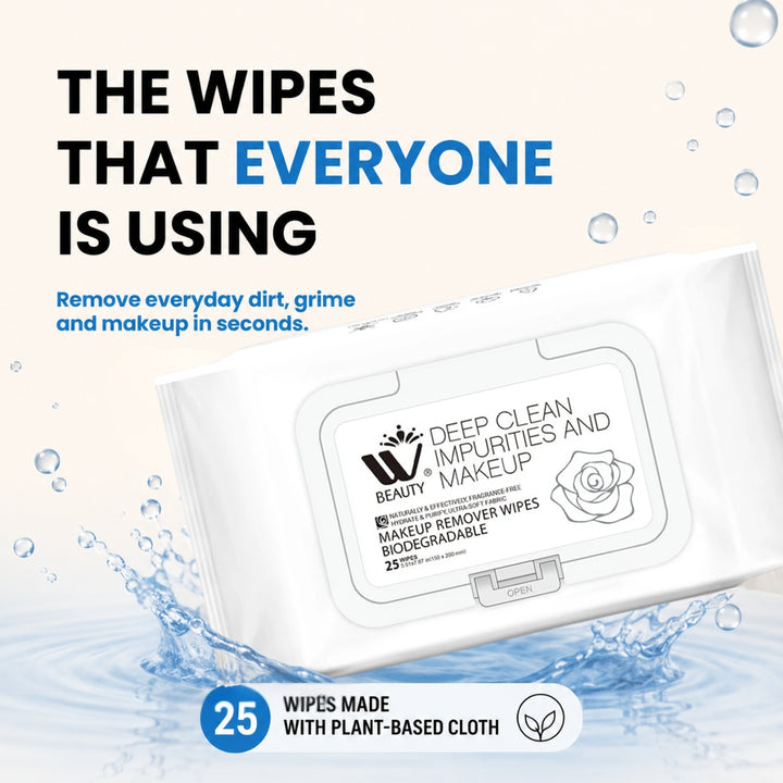 Makeup Remover Wipes - 25 pcs | WBM Beauty