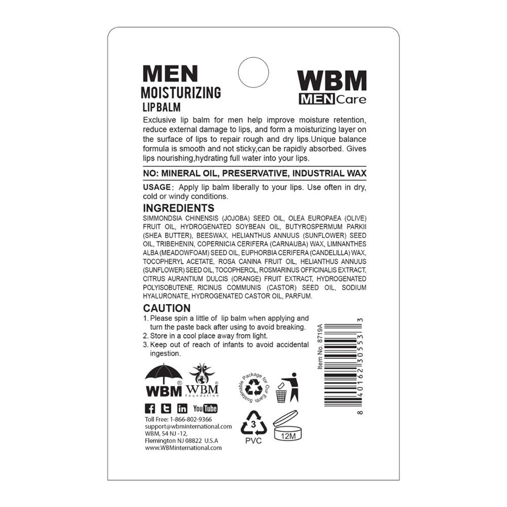 Moisturizing Lip Balm | WBM Men Care