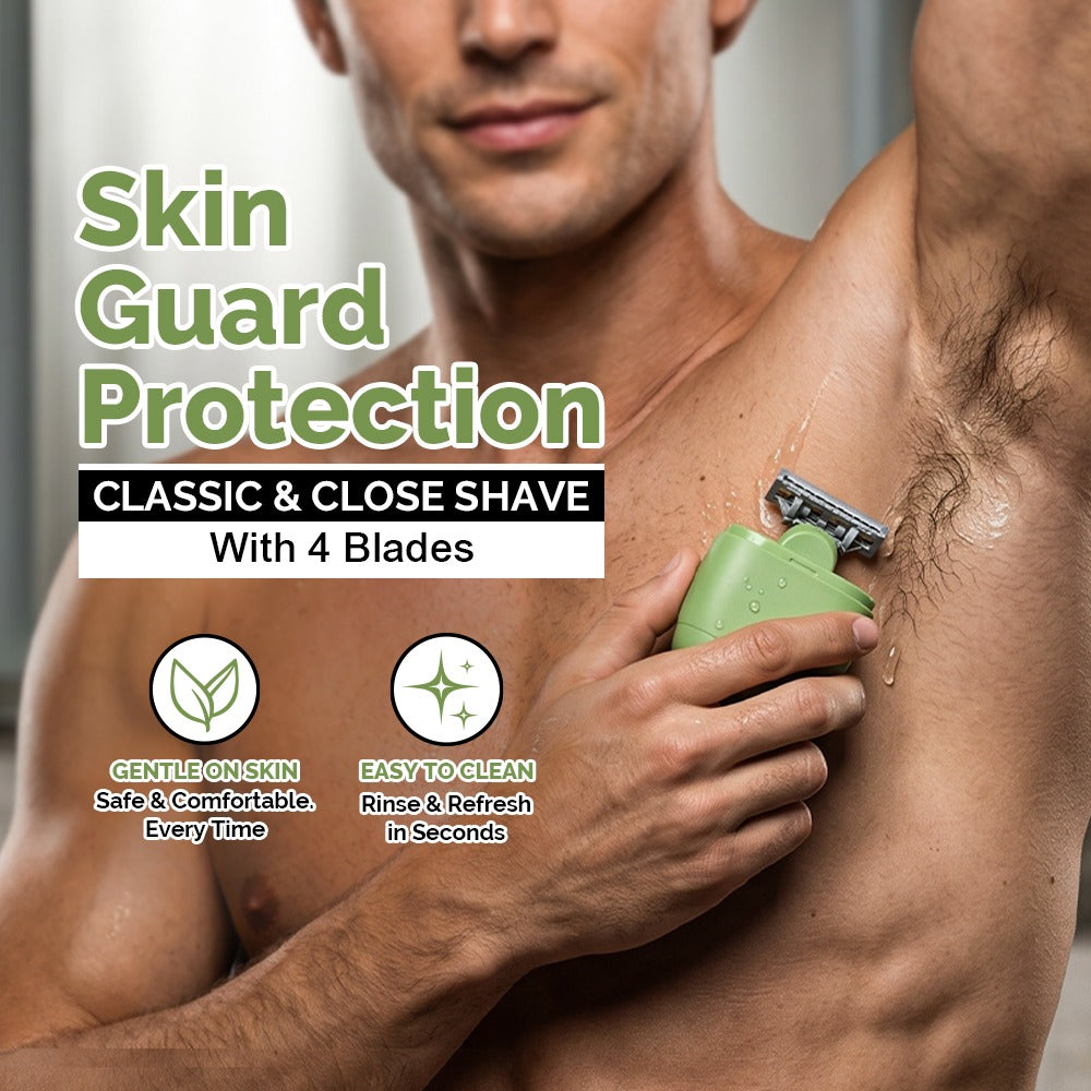 All In One Portable Razor for Men with Extra Refill &amp; Soap Bar (Any Random Color) | WBM MART