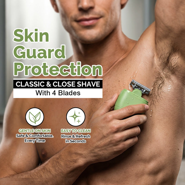 All In One Portable Razor for Men with Extra Refill &amp; Soap Bar (Any Random Color) | WBM MART