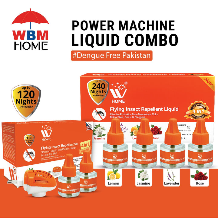Mosquito Repellent Machine + Liquid Combo Bundle – Home Protection Pack | WBM Mart