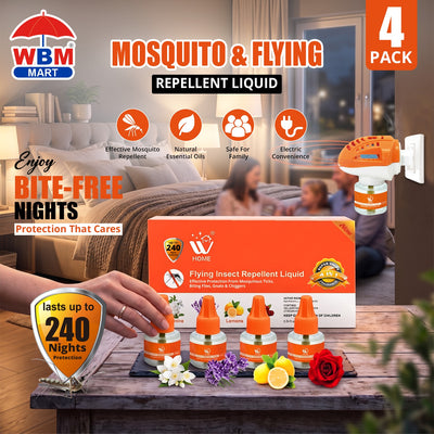 (Pack of 4) Mosquito & Flying Repellent Liquid - 45ml | WBM Home