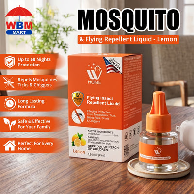 Mosquito & Flying Repellent Liquid - Lemon 45ml | WBM Home