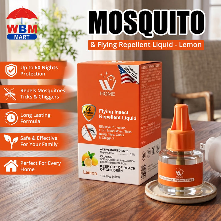 Mosquito &amp; Flying Repellent Liquid - Lemon 45ml | WBM Home