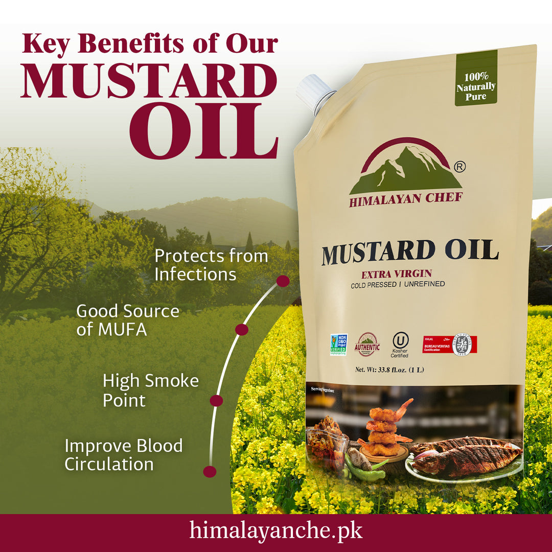 Mustard Oil - 2.2 lbs (1 Ltr) | Himalayan Chef