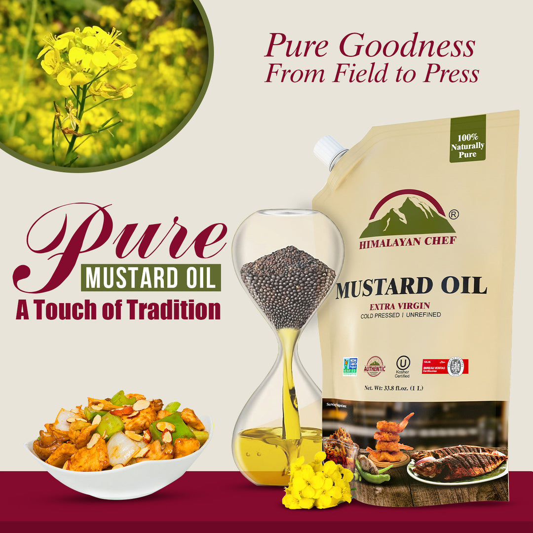 Mustard Oil - 2.2 lbs (1 Ltr) | Himalayan Chef