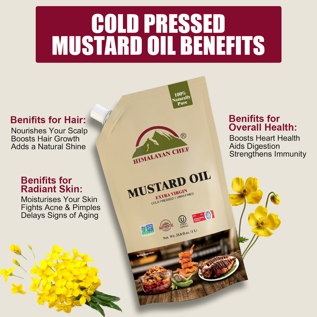 Mustard Oil - 2.2 lbs (1 Ltr) | Himalayan Chef