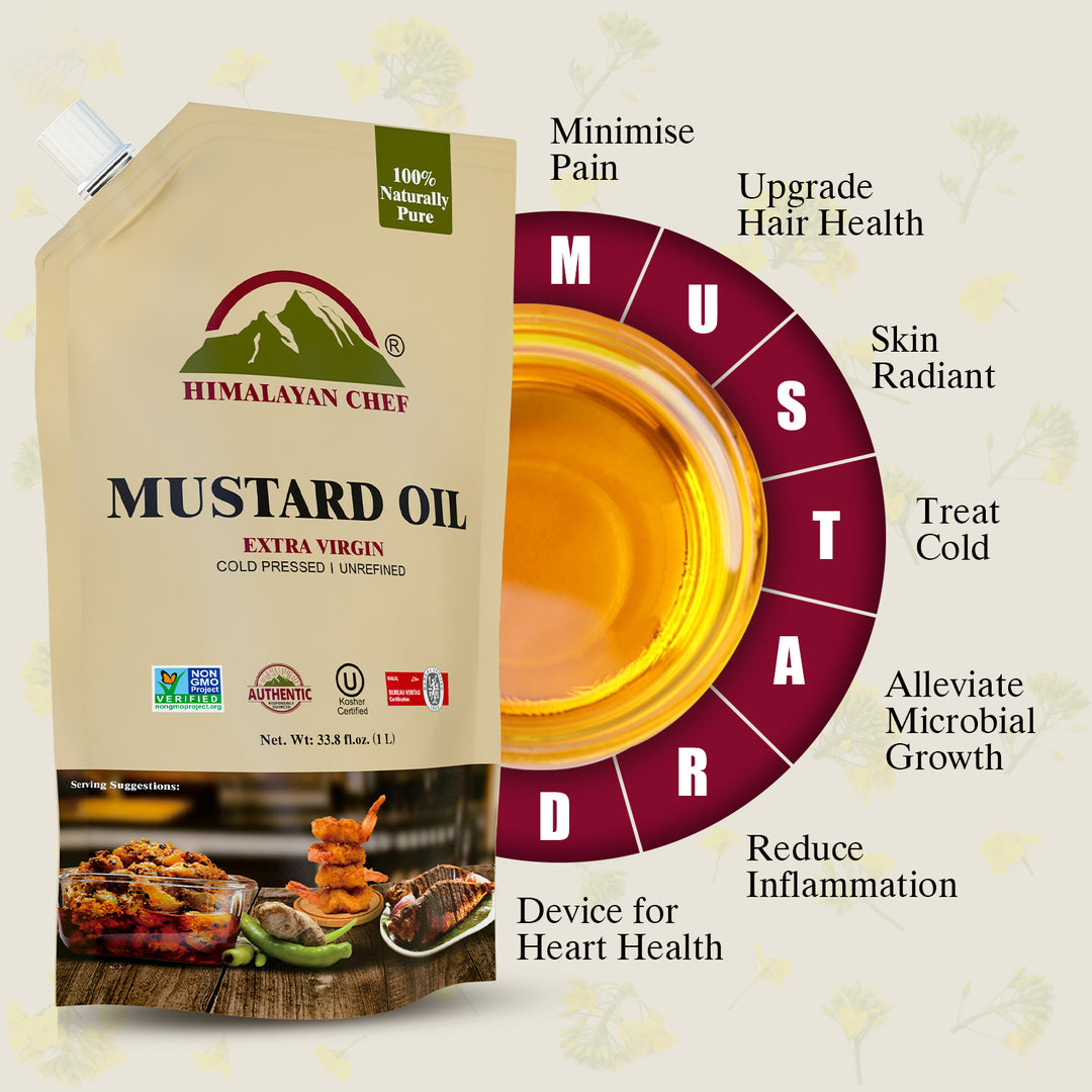 Mustard Oil - 2.2 lbs (1 Ltr) | Himalayan Chef
