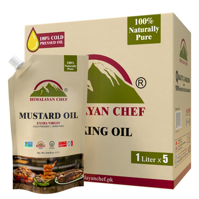 Mustard Oil - 11 lbs (1x5 Ltr) Unrefined Extra Virgin | Himalayan Chef