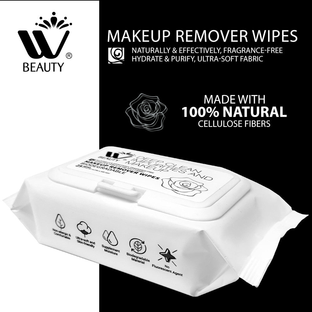 Makeup Remover Wipes - 25 pcs | WBM Beauty
