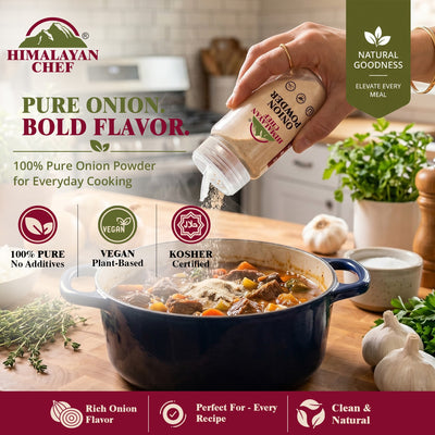 Onion Powder Plastic Shaker - 0.4 lbs (180g) | Himalayan Chef