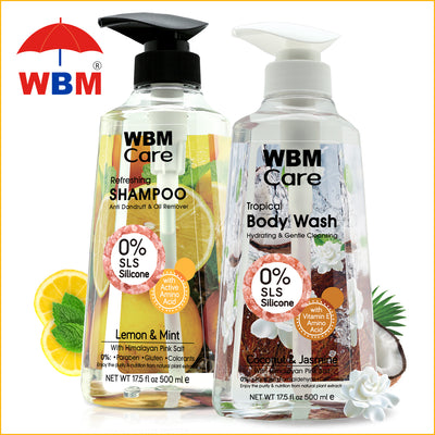 Anti Dandruff Shampoo + Shower Gel Each Pack 2 500ml | WBM Care