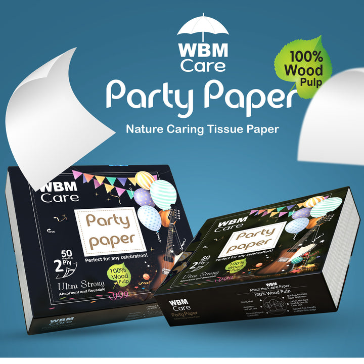 Party Paper (50 Sheets) - 2Ply | WBM Care