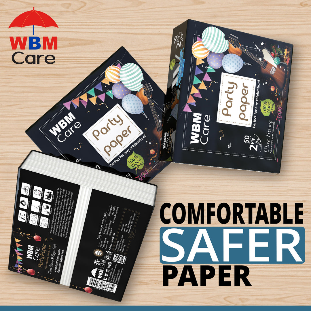 Party Paper (50 Sheets) - 2Ply | WBM Care