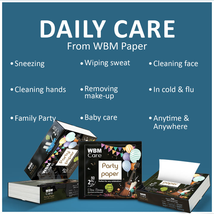 Party Paper (50 Sheets) - 2Ply | WBM Care