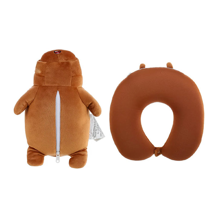 We Bare Bears Adjustable U-shaped Pillow (Grizzly) | WBM MART