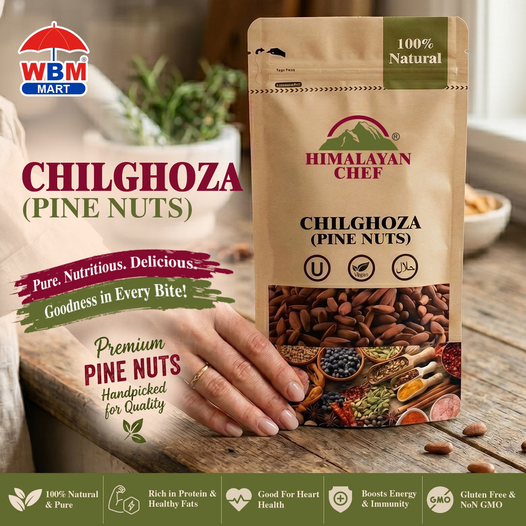 Chilghoza (Pine Nuts) With Shell 100g | Himalayan Chef