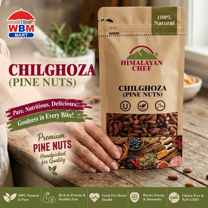 Chilghoza (Pine Nuts) With Shell 100g | Himalayan Chef