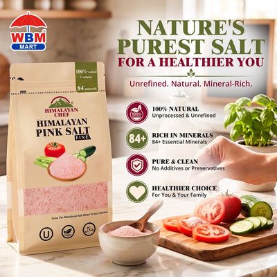 Gluten Free Pink Salt Fine - 0.5 lbs ( 227g) | Himalayan Chef