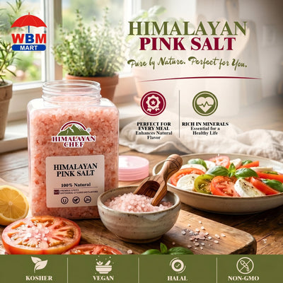 Pink Salt Coarse Large Plastic Jar - 5 lbs (2268g) | Himalayan Chef