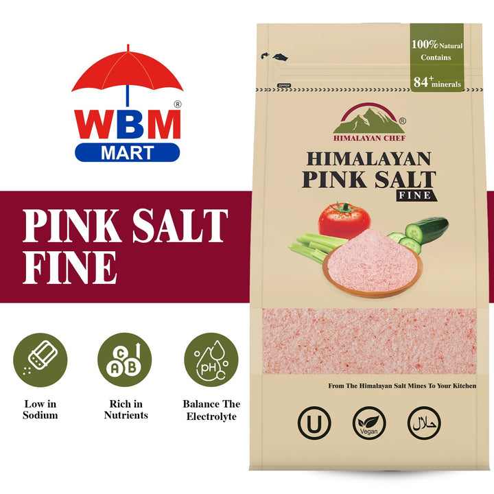 Pink Salt Fine - 2 lbs (908g) | Himalayan Chef