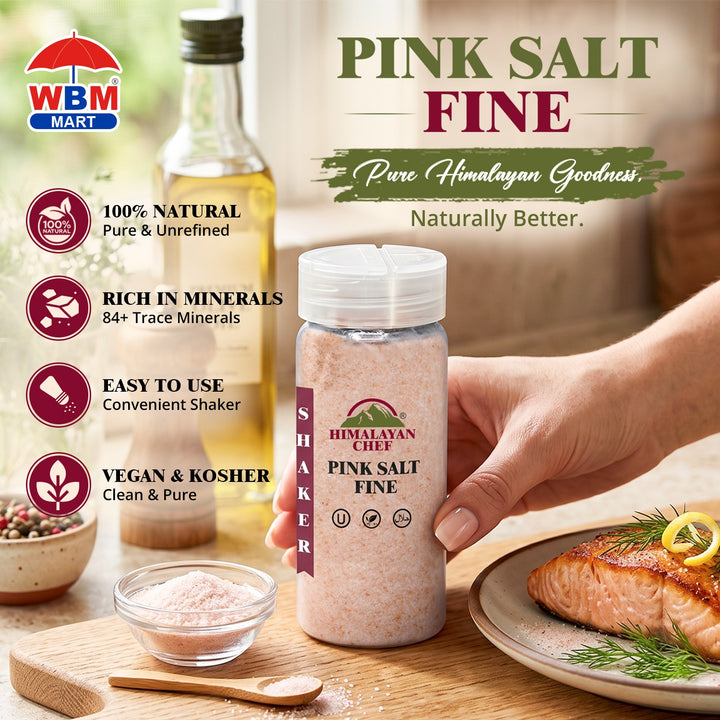 Pink Salt Fine Plastic Shaker - 0.78 lbs (354g) | Himalayan Chef