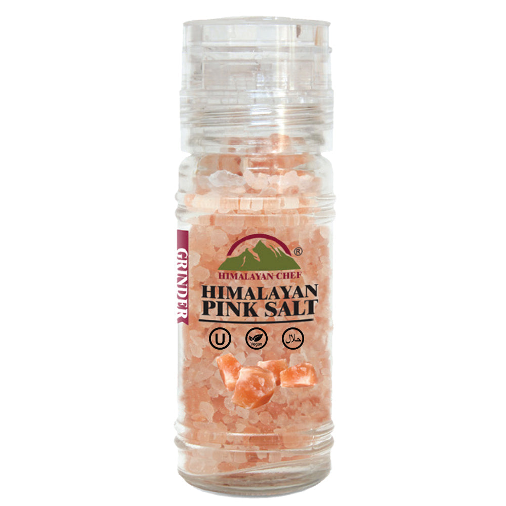 Pink Salt Coarse Small Glass Grinder - 0.26 lbs (120g) | Himalayan Chef