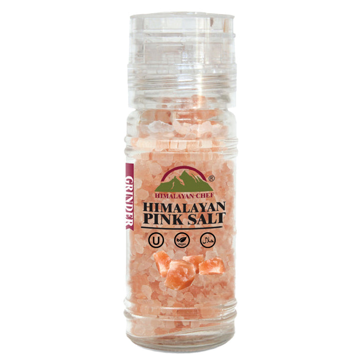 Pink Salt Coarse Small Glass Grinder - 0.26 lbs (120g) | Himalayan Chef