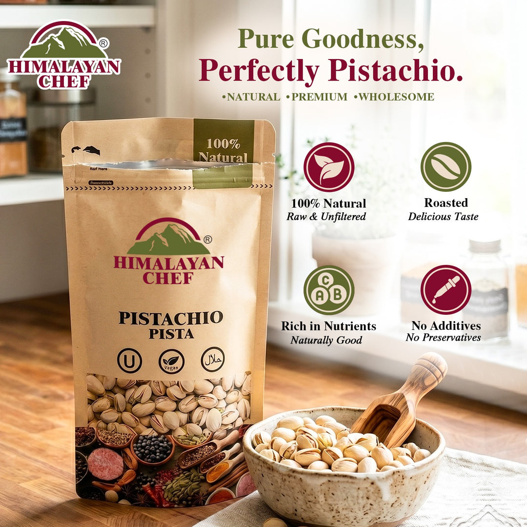 Pistachio (Pista) with Shell - 0.2 lbs (100g) | Himalayan Chef