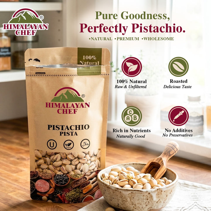 Pistachio (Pista) with Shell - 0.2 lbs (100g) | Himalayan Chef