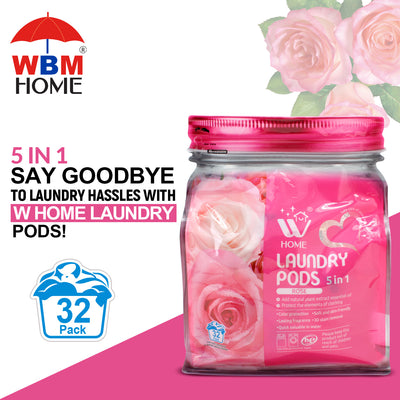 Laundry Pods (Rose) Bag - 32 Pcs | WBM Home