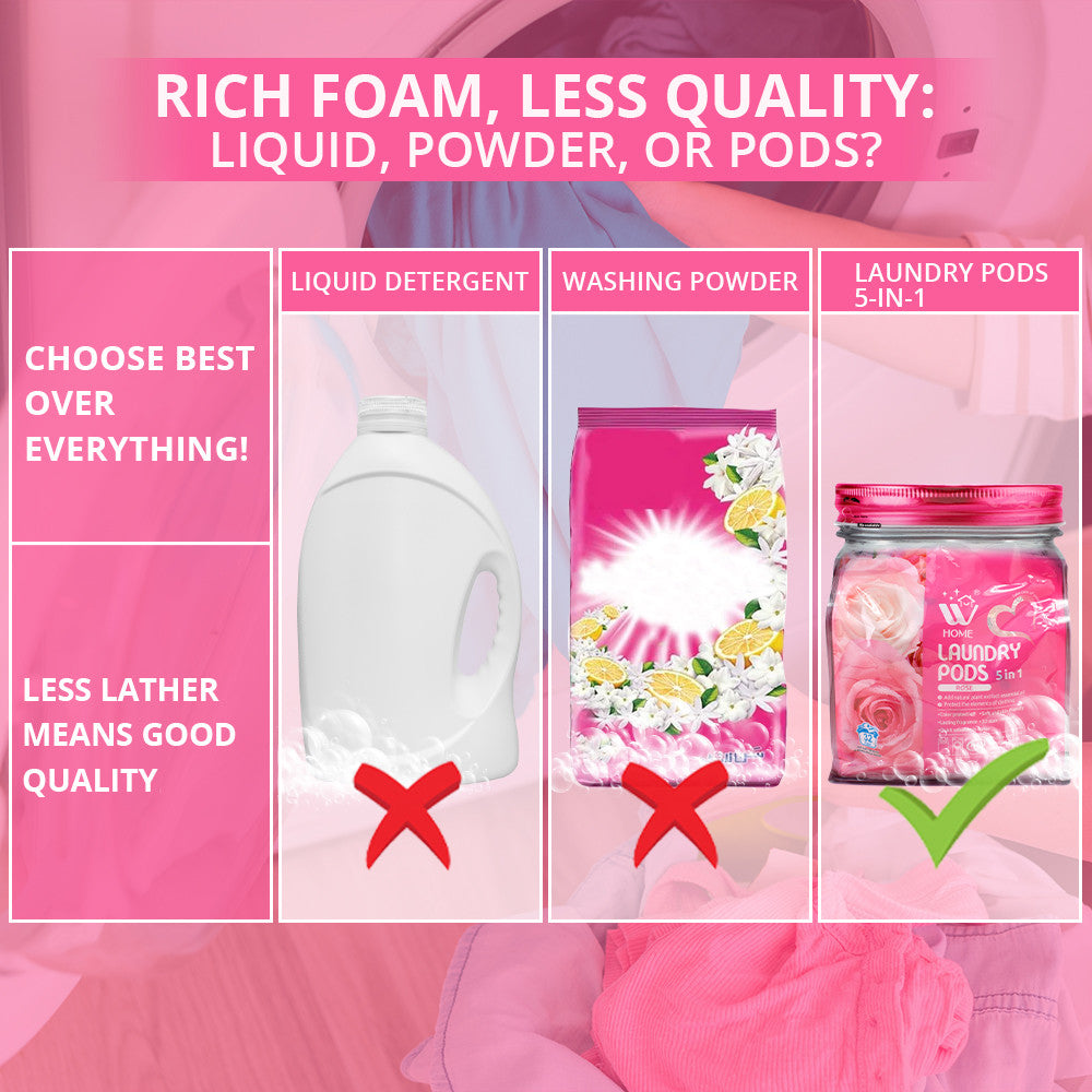 Laundry Pods (Rose) Bag - 32 Pcs | WBM Home