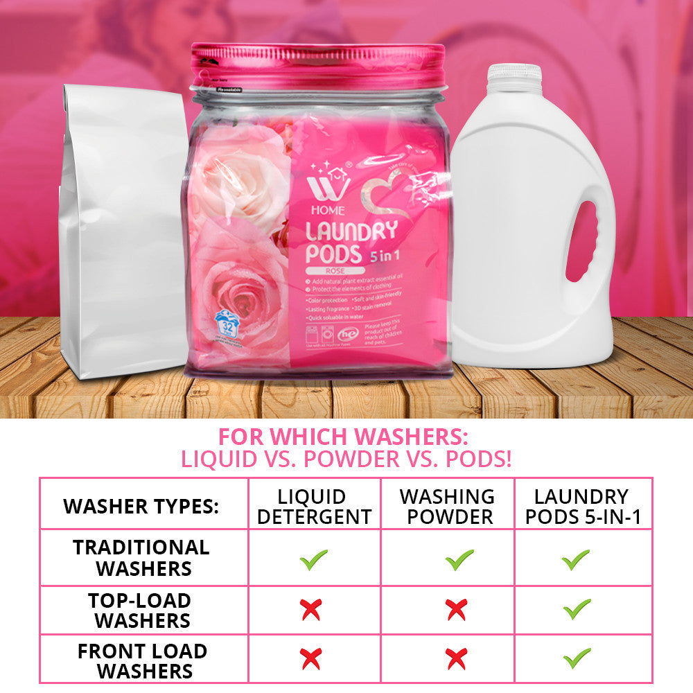 Laundry Pods (Rose) Bag - 32 Pcs | WBM Home